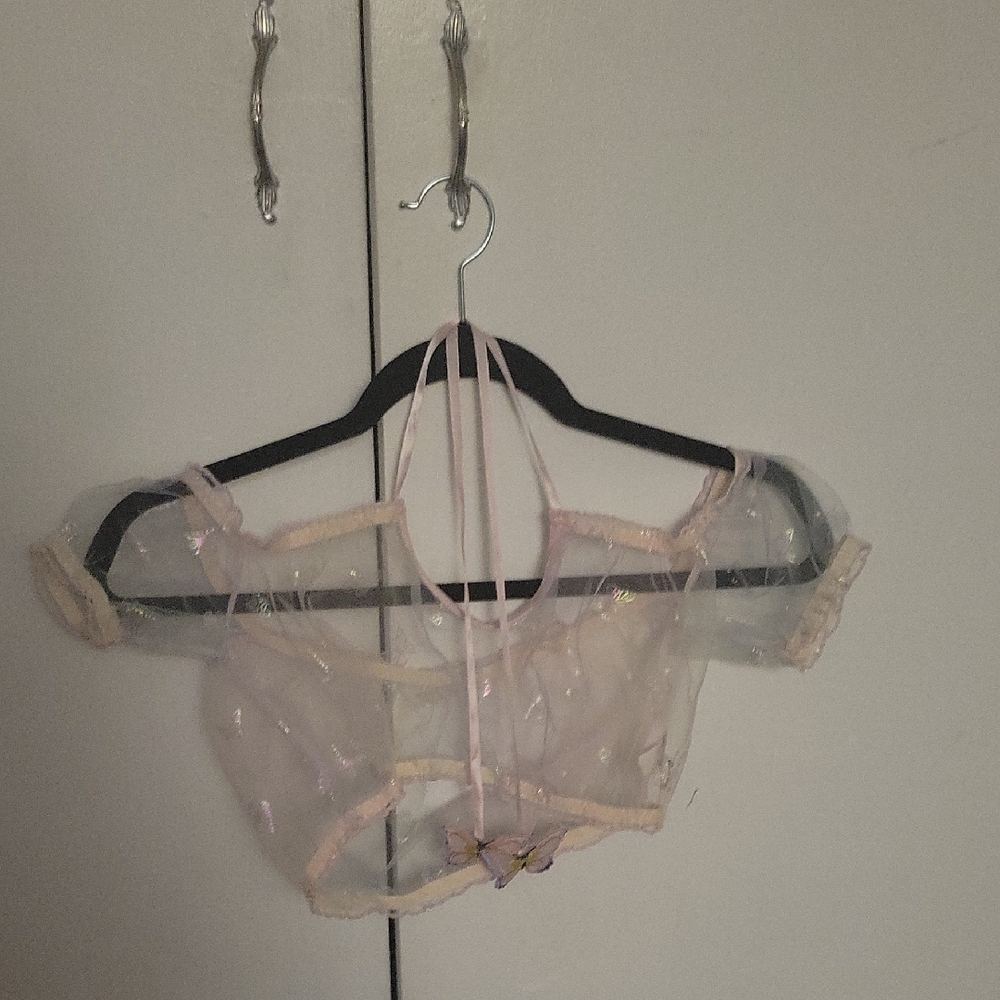 Sheer Butterfly Intimates Set - Picture 2 of 5